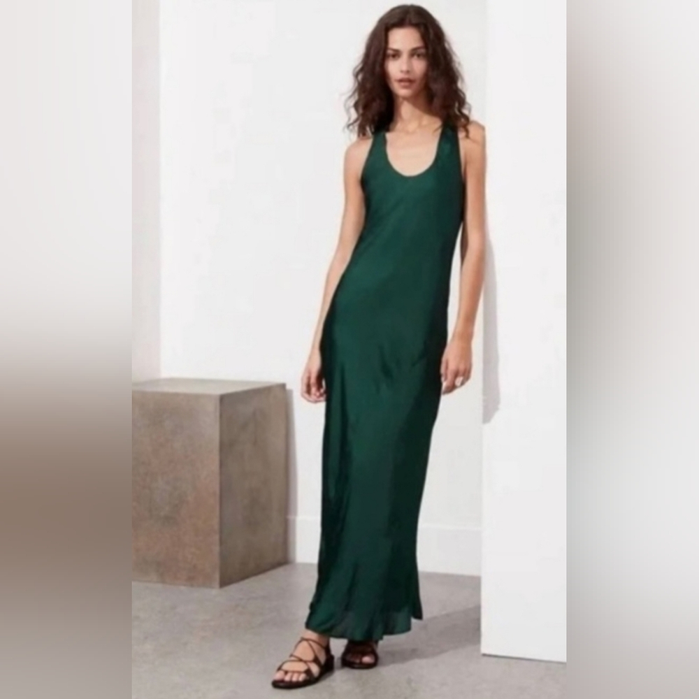 Banana Republic Green Racerback Maxi Dress